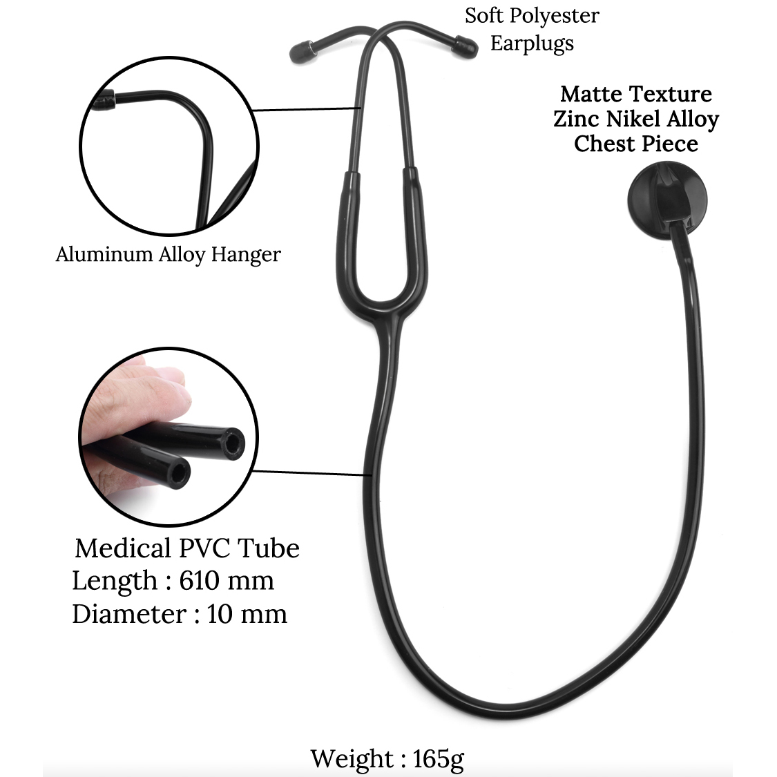 All Black Medical Cardiology D - Medical Laboratory Science ulasan dan harga